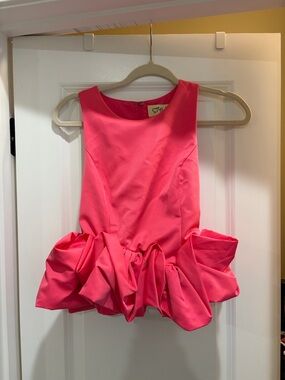 Pink peplum top